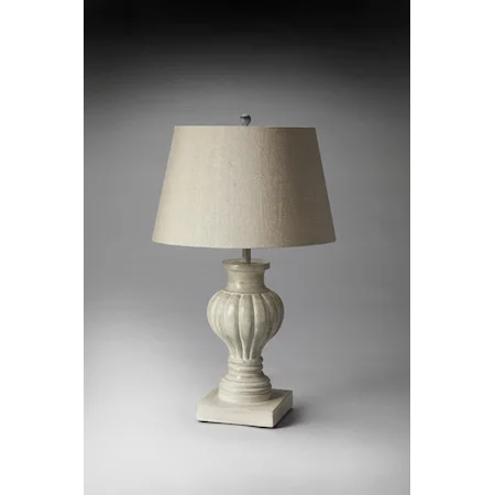 Provincial White Table Lamp
